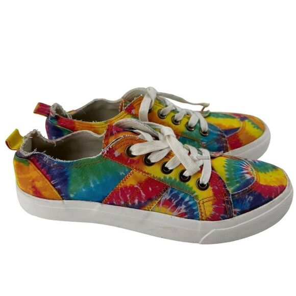 Altard State Sneakers Tie Dye Rainbow Low Top Pull On Ian Womens Size 9 Hippie - Picture 1 of 10